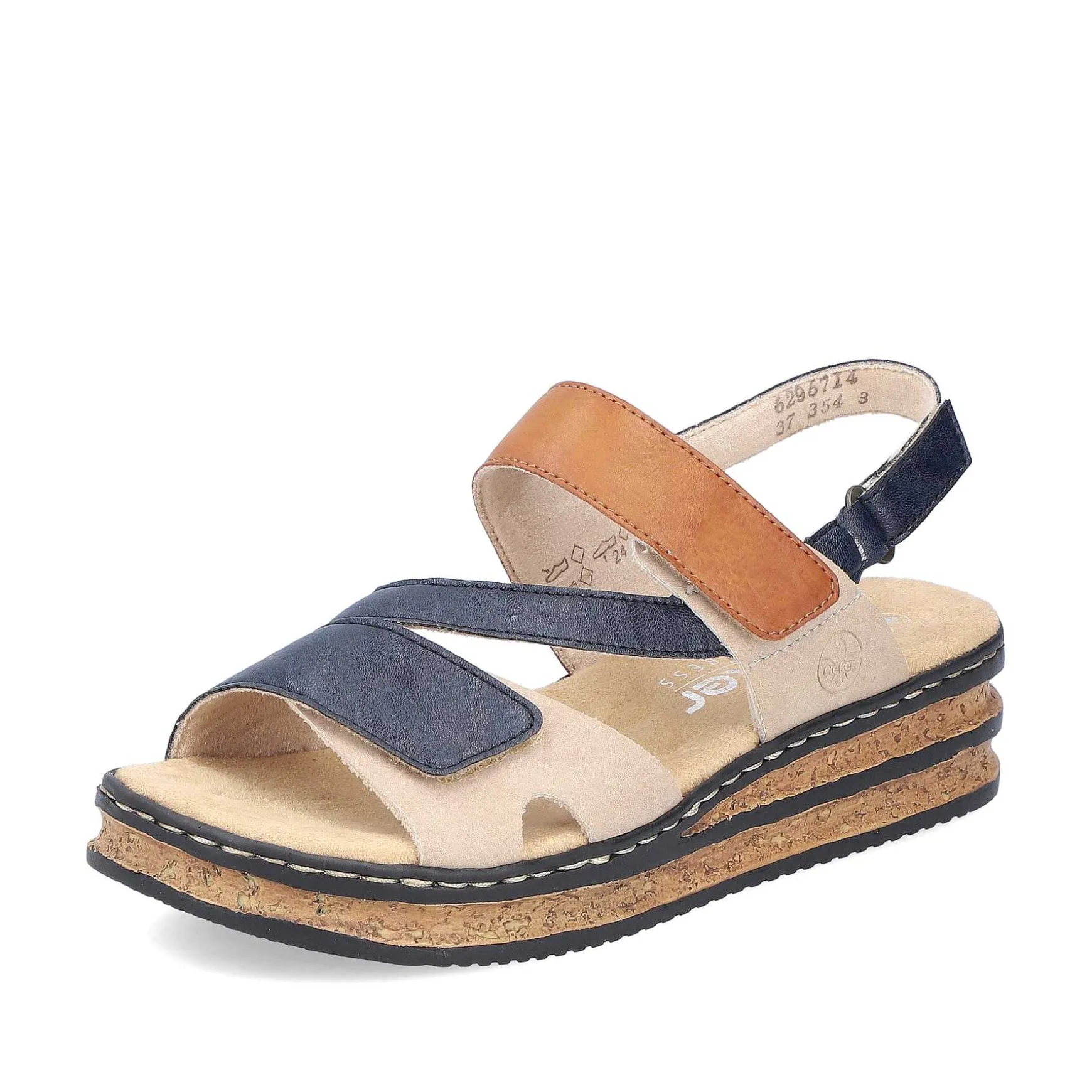Rieker Women'S Wedge Sandals Slate Blue
