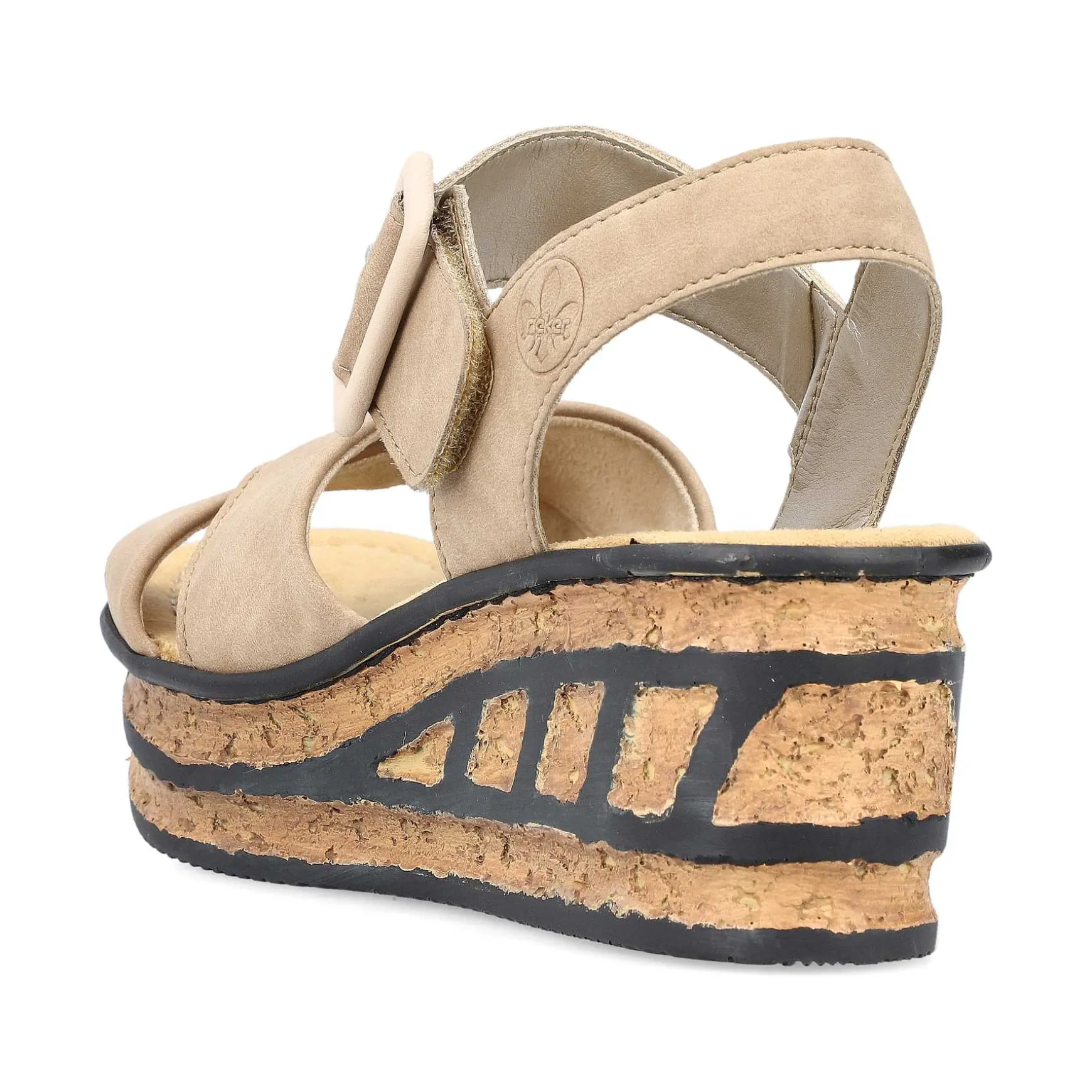 Rieker Women'S Wedge Sandals Sand Beige