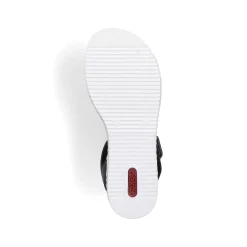 Rieker Women'S Wedge Sandals Matt Black