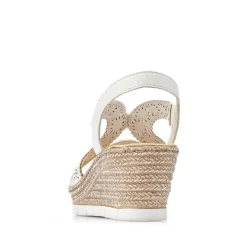 Rieker Women'S Wedge Sandals Altweis