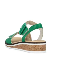 Rieker Women'S Wedge Sandals Grass Green