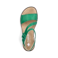 Rieker Women'S Wedge Sandals Grass Green