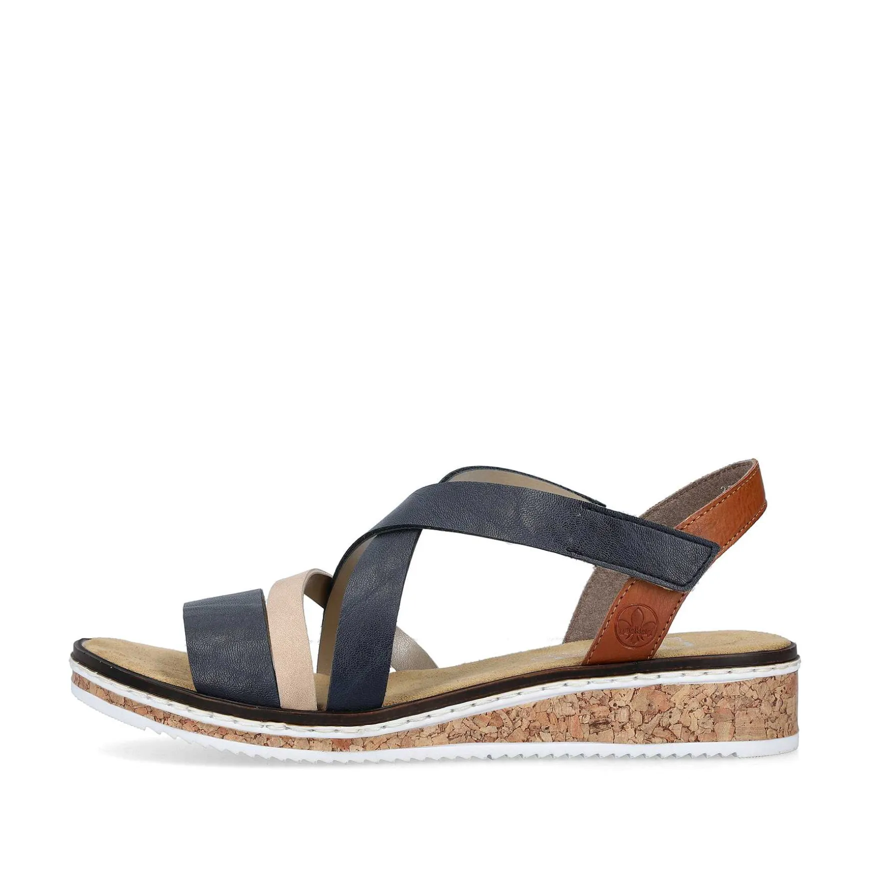 Rieker Women'S Wedge Sandals Navy Blue