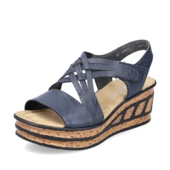 Rieker Women'S Wedge Sandals Slate Blue