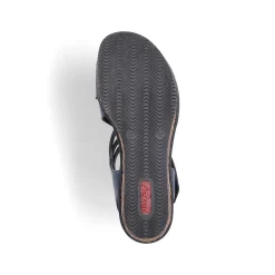 Rieker Women'S Wedge Sandals Slate Blue