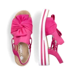 Rieker Women'S Wedge Sandals, Blood Pink