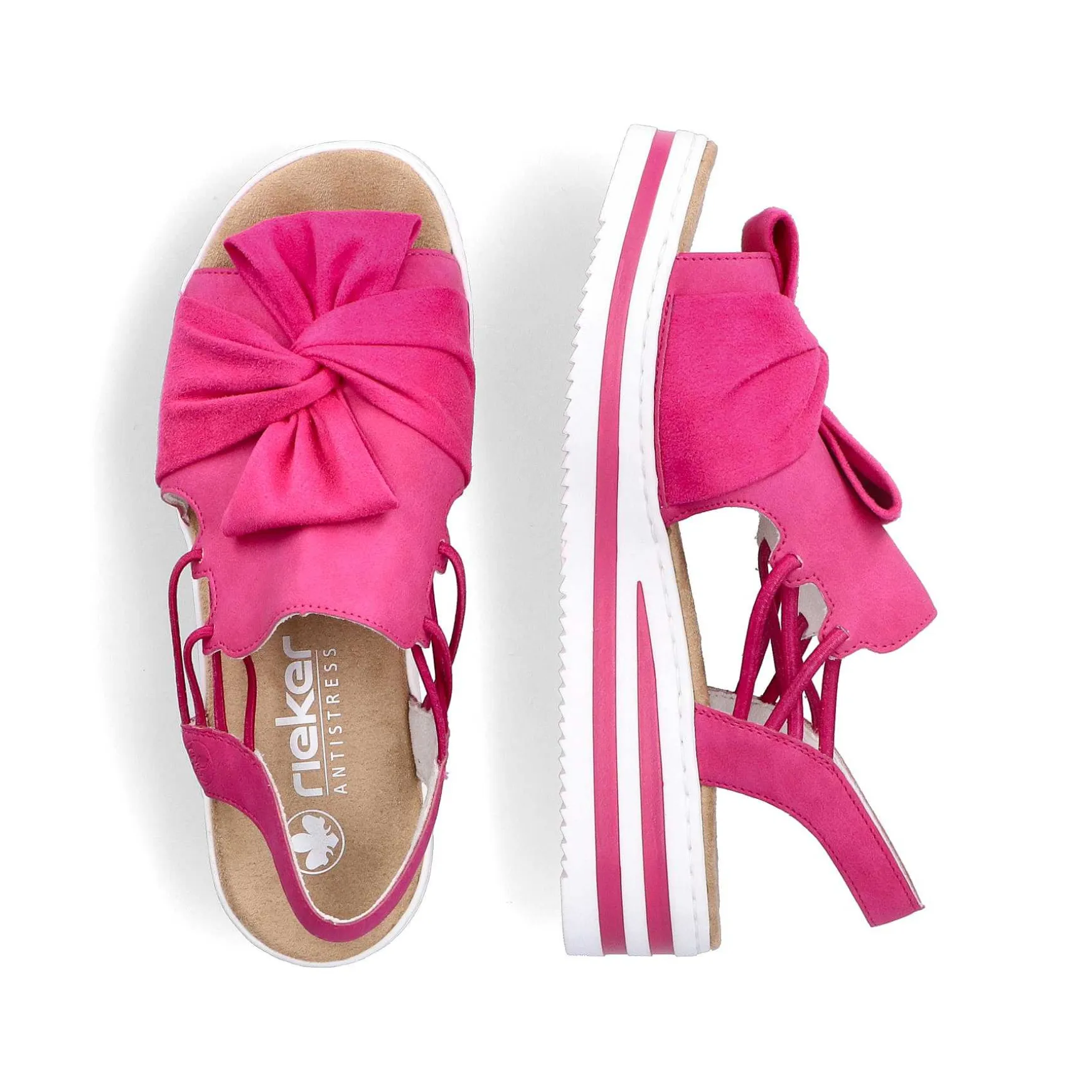 Rieker Women'S Wedge Sandals, Blood Pink