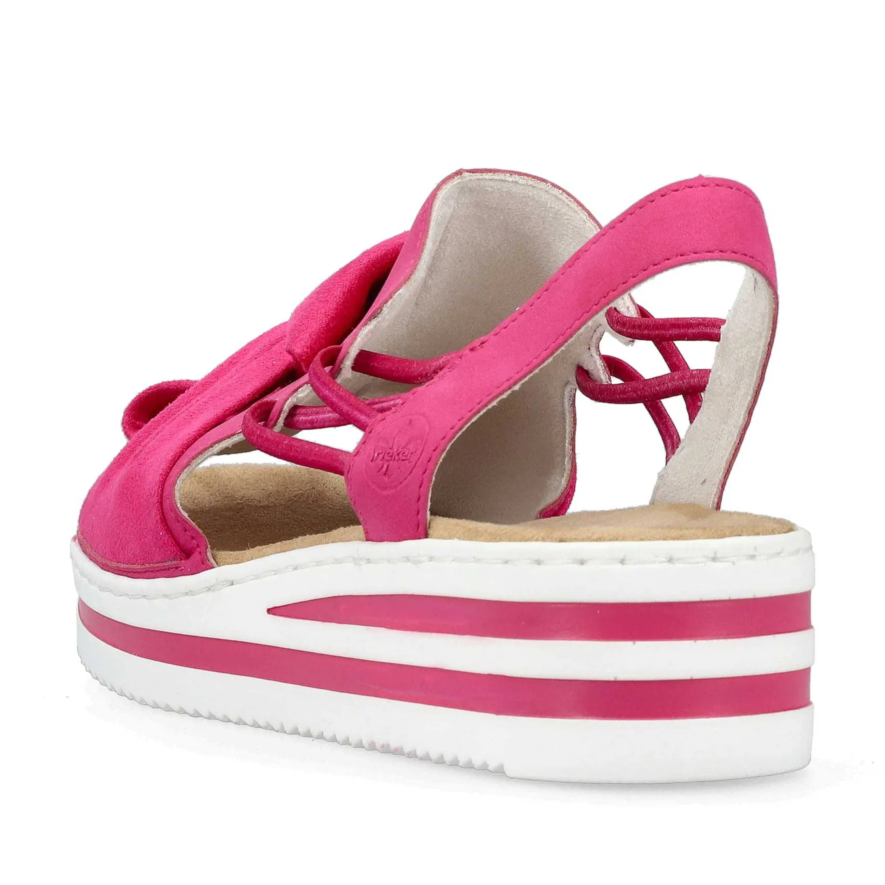 Rieker Women'S Wedge Sandals, Blood Pink