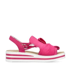 Rieker Women'S Wedge Sandals, Blood Pink