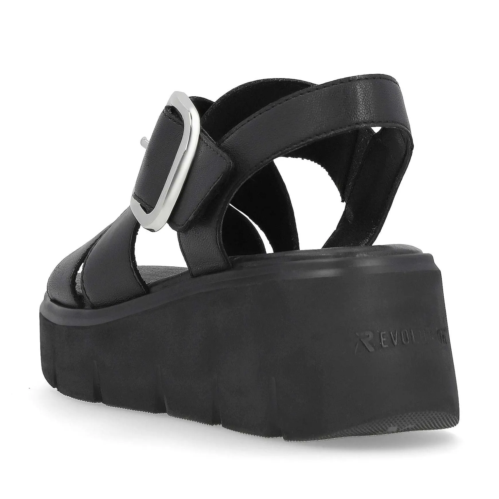 Rieker Women'S Wedge Sandals Noir