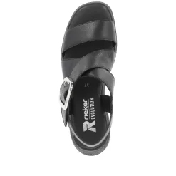 Rieker Women'S Wedge Sandals Noir