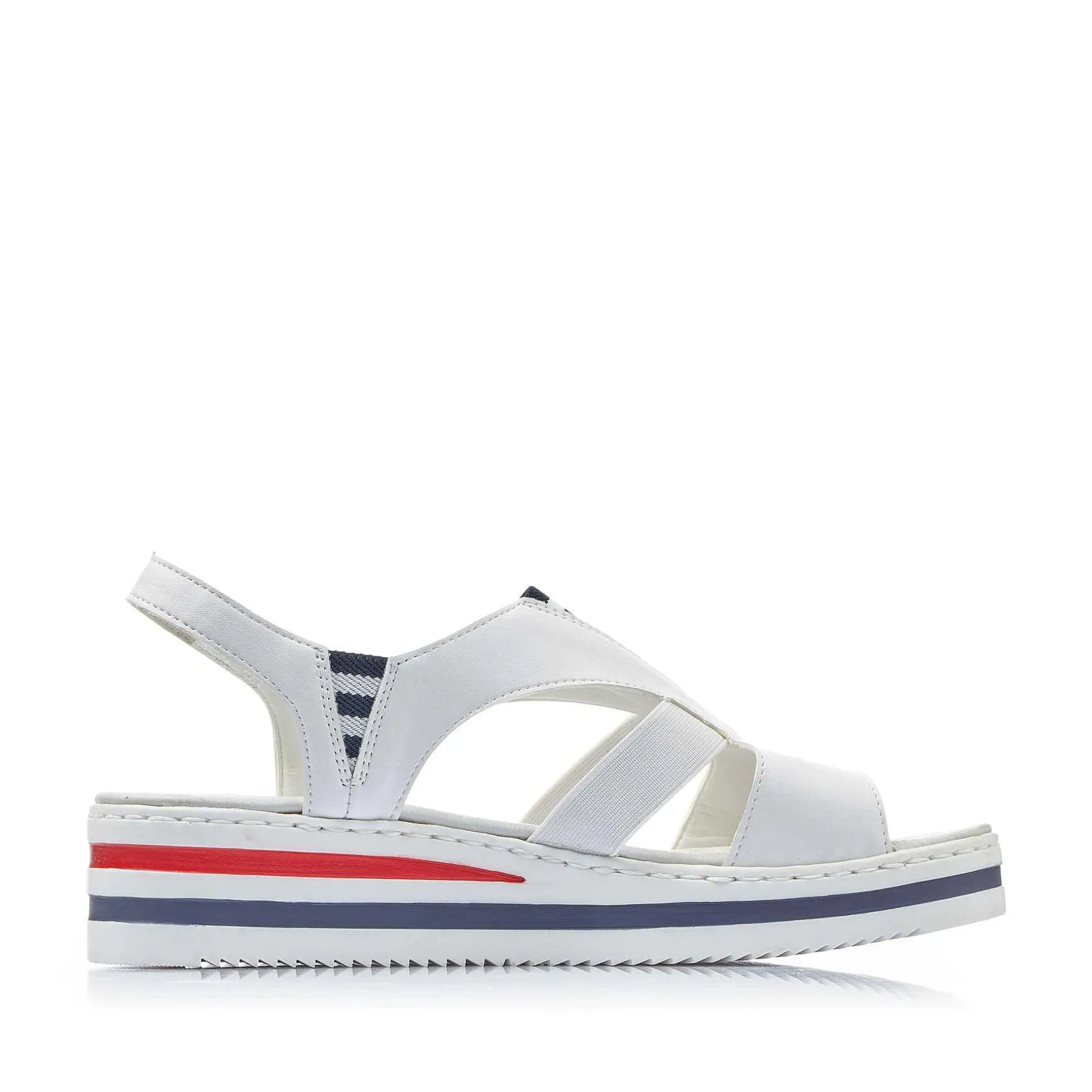 Rieker Women'S Wedge Sandals Pearl White