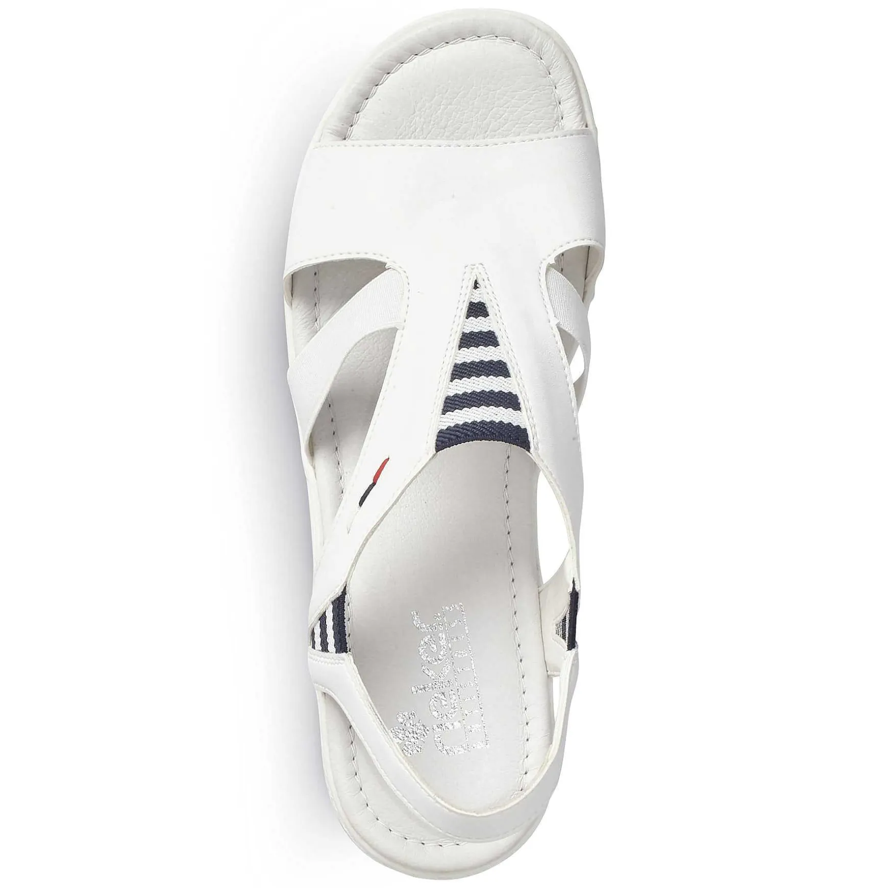 Rieker Women'S Wedge Sandals Pearl White