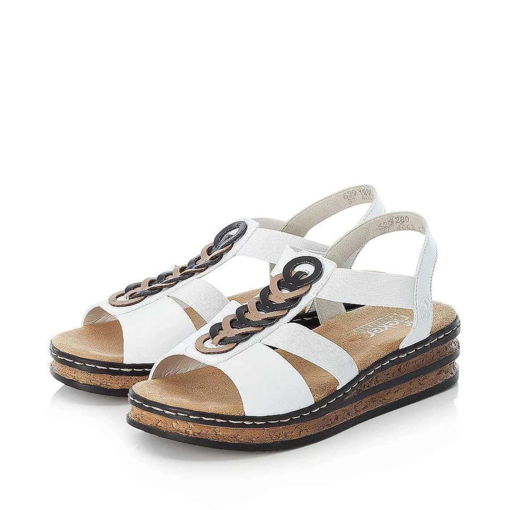 Rieker Women'S Wedge Sandals Pure White