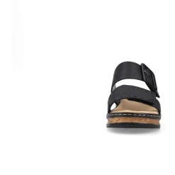 Rieker Women'S Wedge Sandals Jet Black