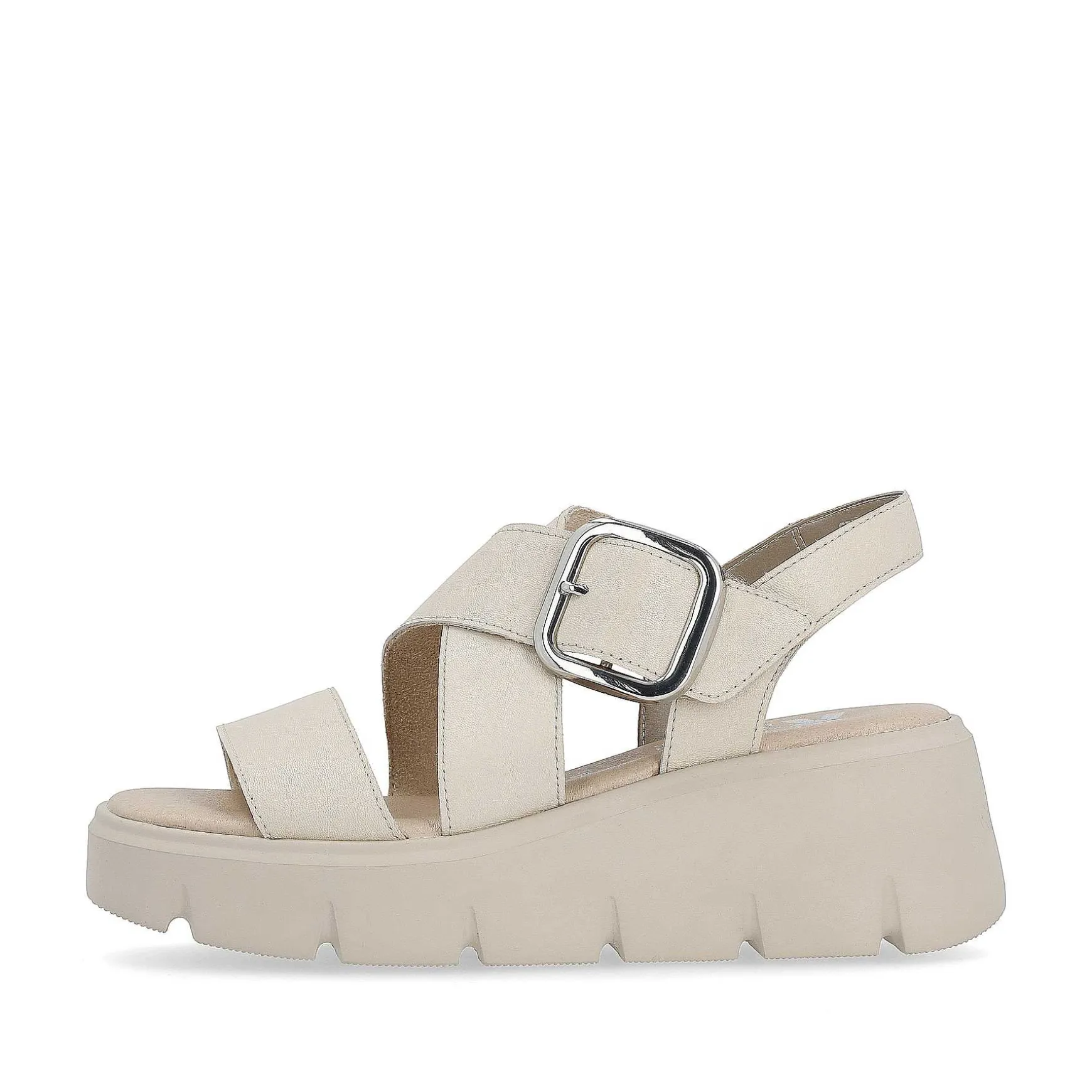 Rieker Women'S Wedge Sandals Sand Beige
