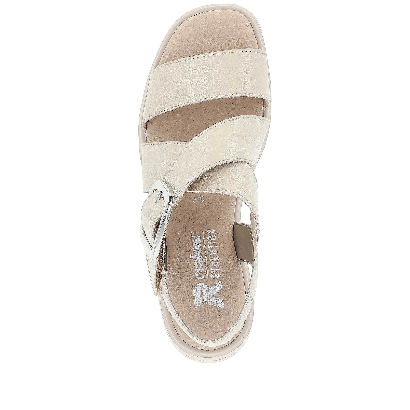 Rieker Women'S Wedge Sandals Sand Beige