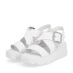 Rieker Women'S Wedge Sandals Antique White