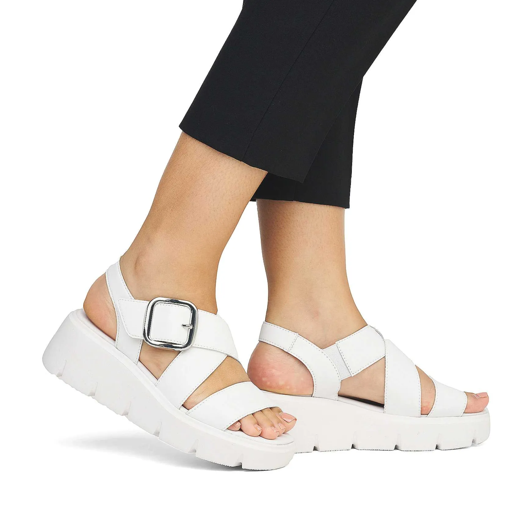 Rieker Women'S Wedge Sandals Antique White