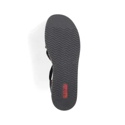 Rieker Women'S Wedge Sandals Midnight Black