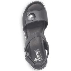 Rieker Women'S Wedge Sandals Jet Black