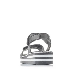 Rieker Women'S Wedge Sandals Jet Black