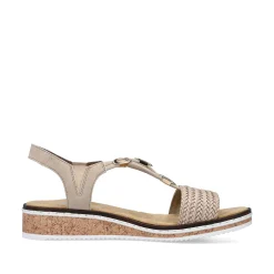 Rieker Women'S Wedge Sandals Beige