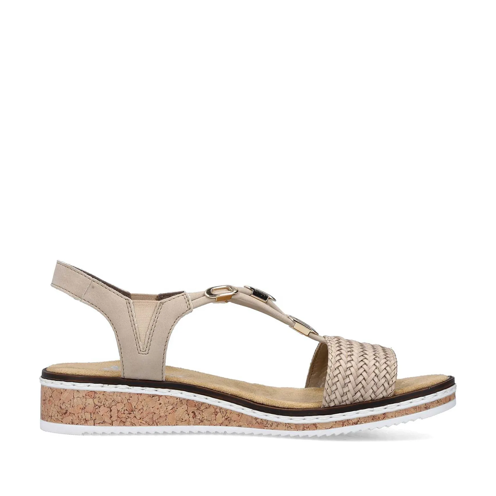 Rieker Women'S Wedge Sandals Beige