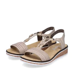 Rieker Women'S Wedge Sandals Beige