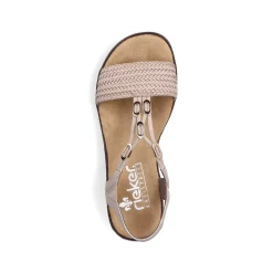 Rieker Women'S Wedge Sandals Beige