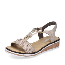 Rieker Women'S Wedge Sandals Beige