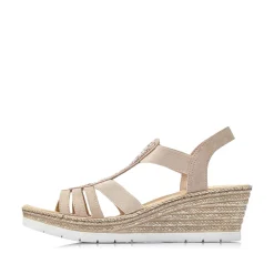 Rieker Women'S Wedge Sandals Old Pink