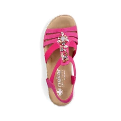 Rieker Women'S Wedge Sandals Pink
