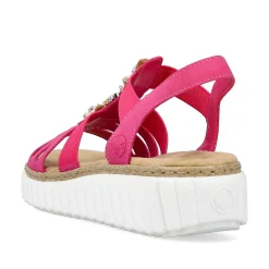 Rieker Women'S Wedge Sandals Pink