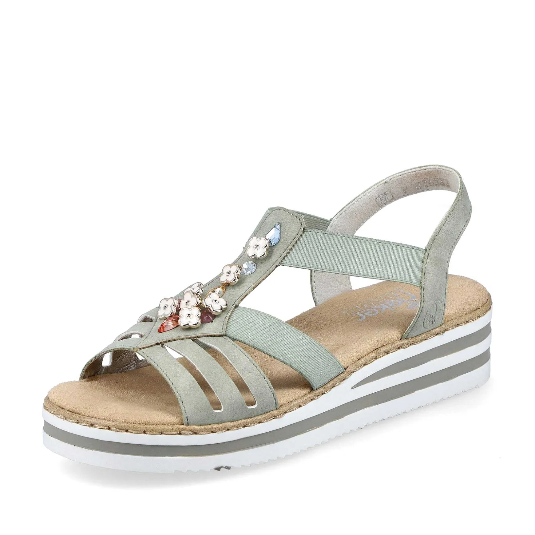 Rieker Women'S Wedge Sandals Mint Green