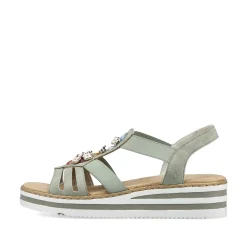 Rieker Women'S Wedge Sandals Mint Green