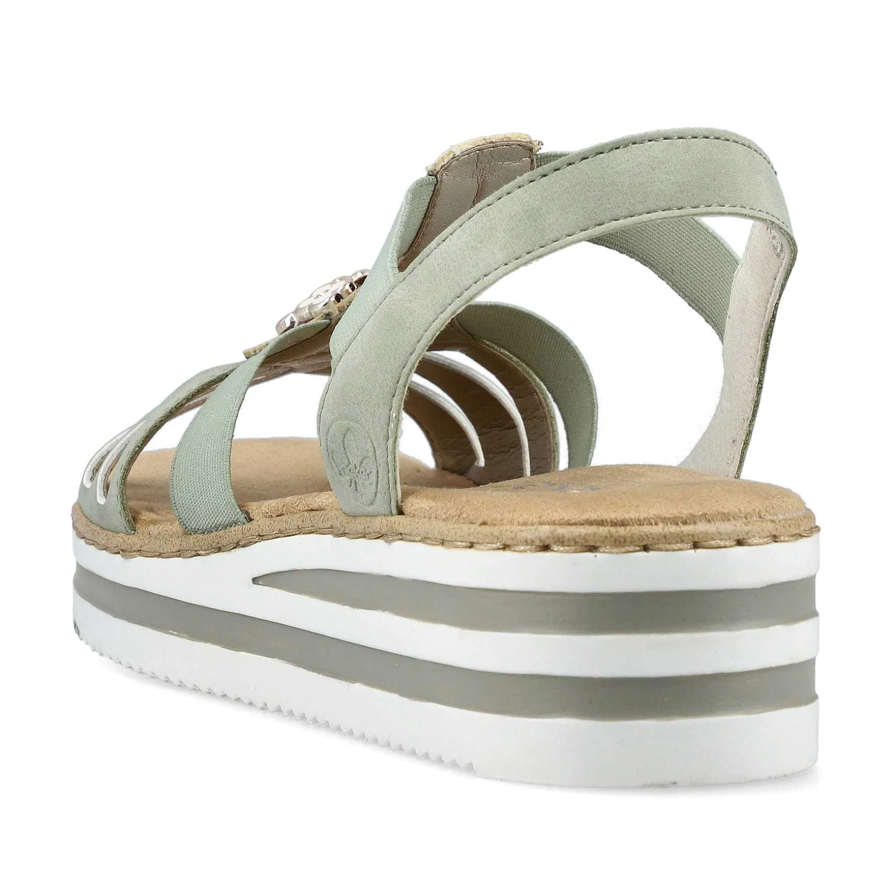 Rieker Women'S Wedge Sandals Mint Green