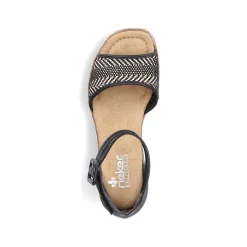 Rieker Women'S Wedge Sandals Night Black