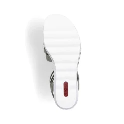 Rieker Women'S Wedge Sandals Khaki Green