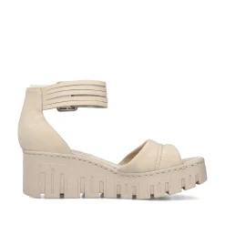 Rieker Women'S Wedge Sandals Sand Beige