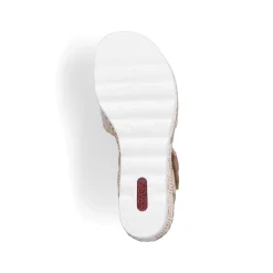 Rieker Women'S Wedge Sandals Champagne