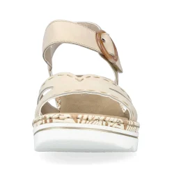 Rieker Women'S Wedge Sandals Champagne