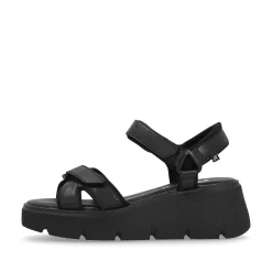 Rieker Women'S Wedge Sandals Night Black