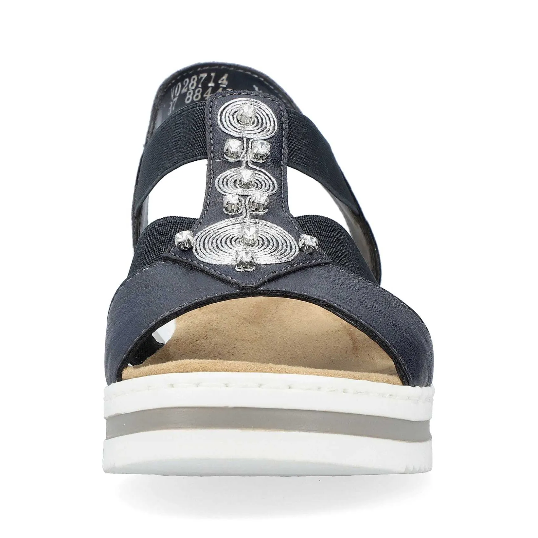 Rieker Women'S Wedge Sandals Navy Blue
