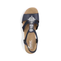 Rieker Women'S Wedge Sandals Navy Blue