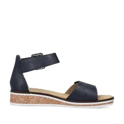 Rieker Women'S Wedge Sandals Navy Blue