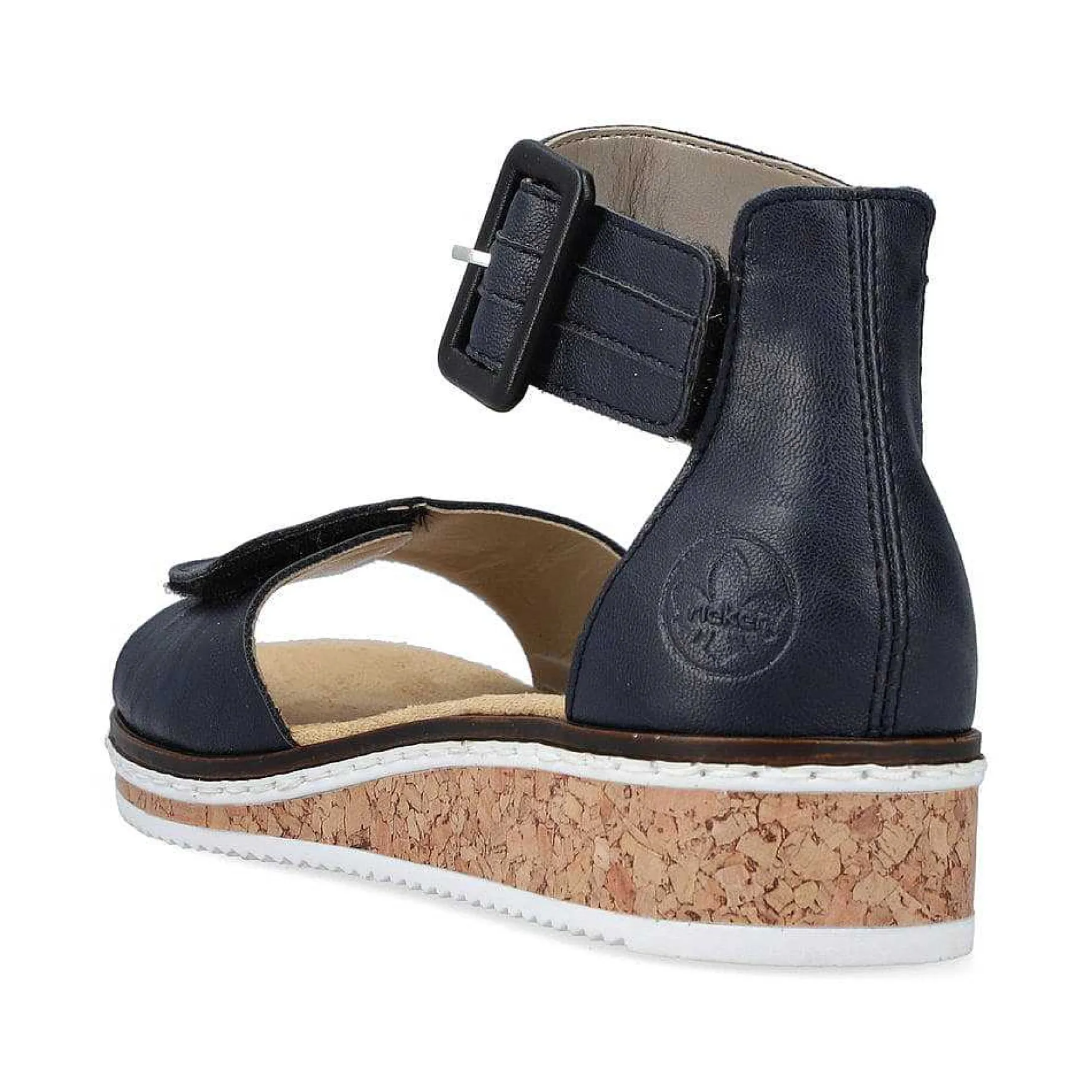 Rieker Women'S Wedge Sandals Navy Blue