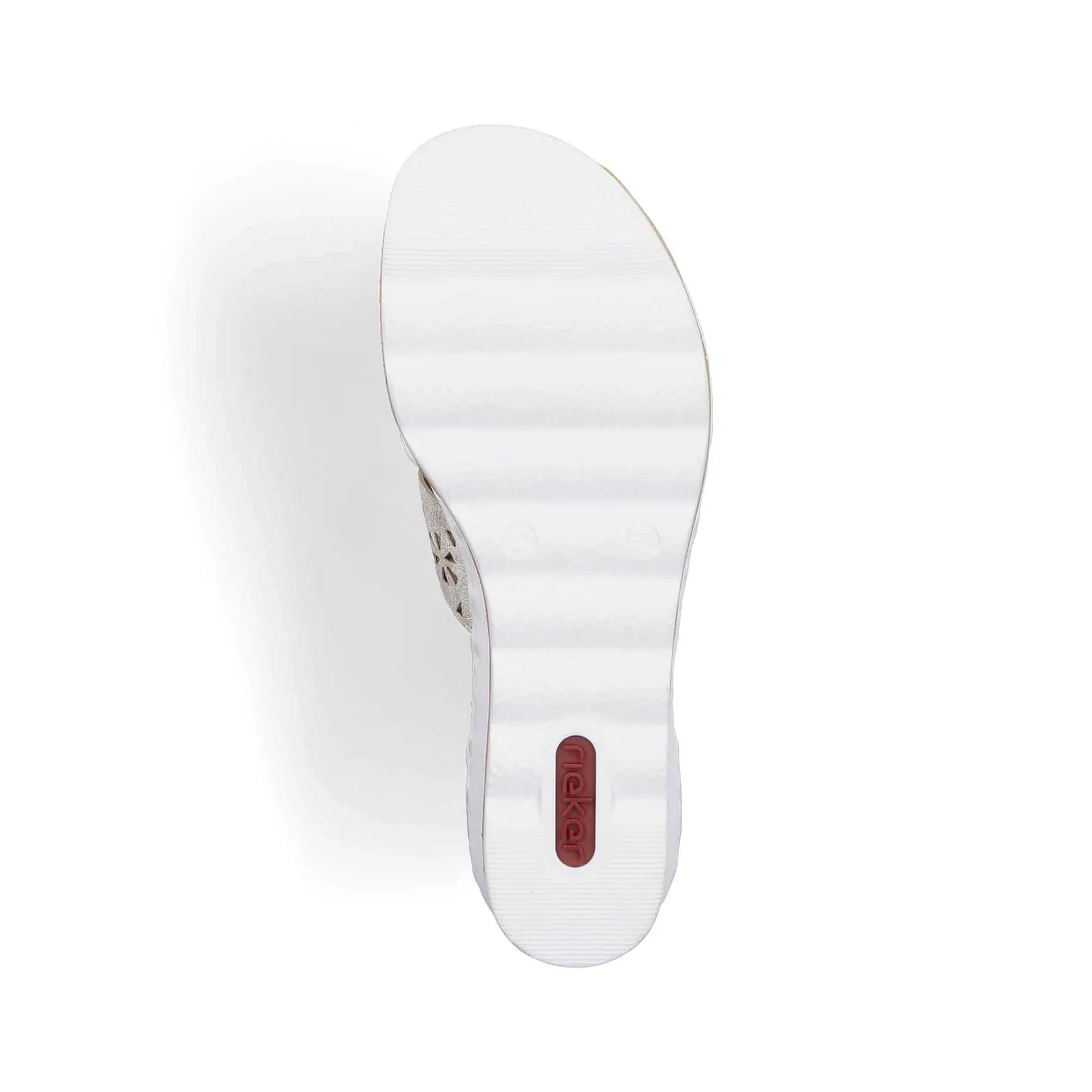 Rieker Women'S Wedge Sandals Silver-Platinum-Metallic