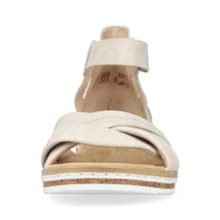Rieker Women'S Wedge Sandals Light Beige