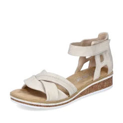 Rieker Women'S Wedge Sandals Light Beige